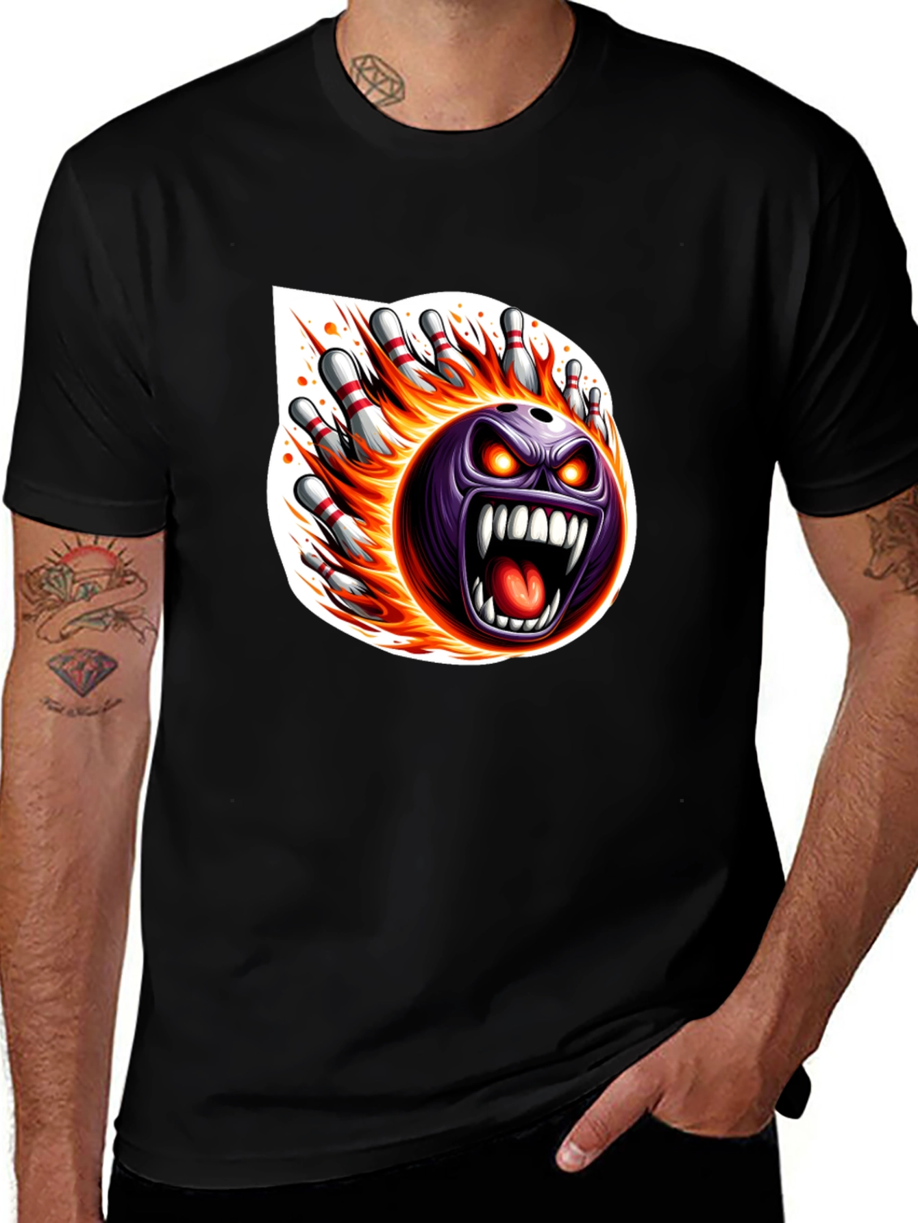 Fiery Bowling Strike T-Shirt