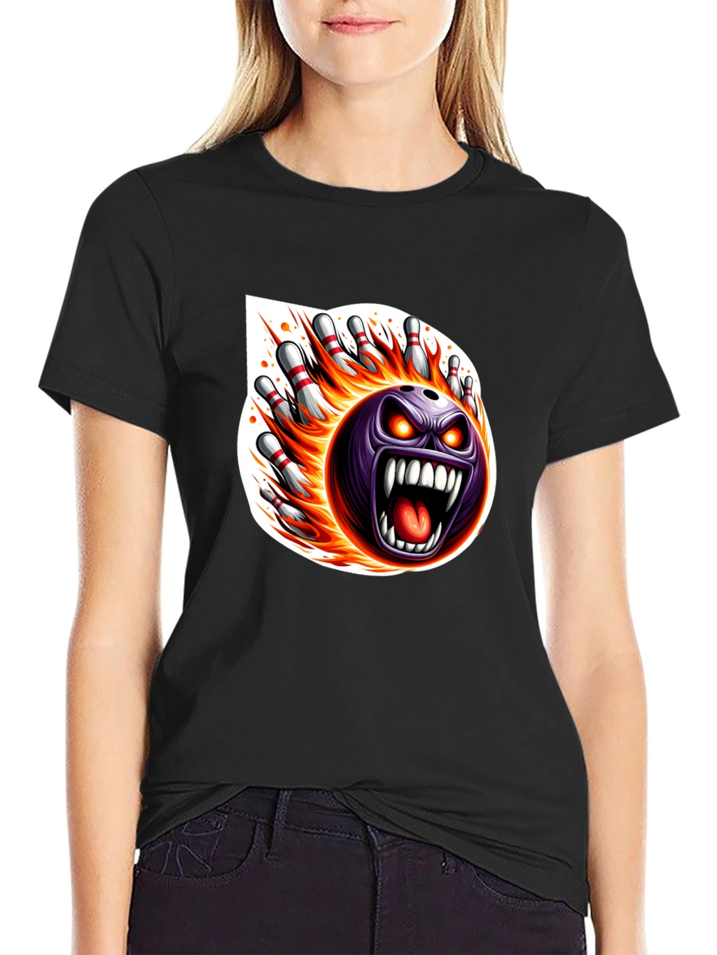 Fiery Bowling Strike T-Shirt