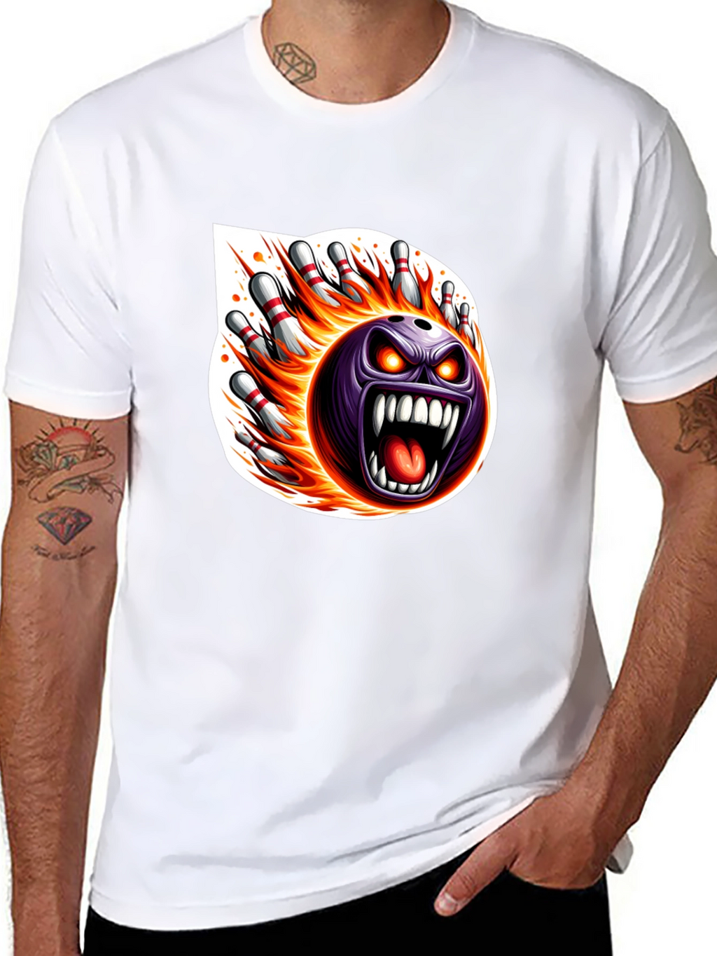 Fiery Bowling Strike T-Shirt