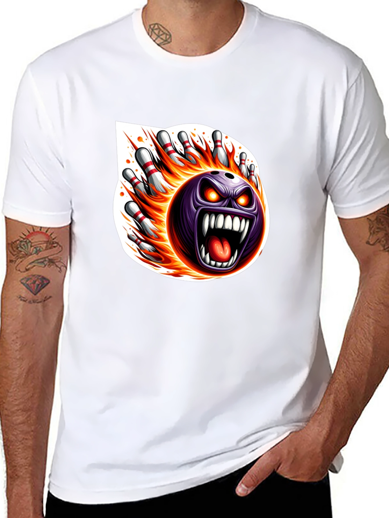 Fiery Bowling Strike T-Shirt