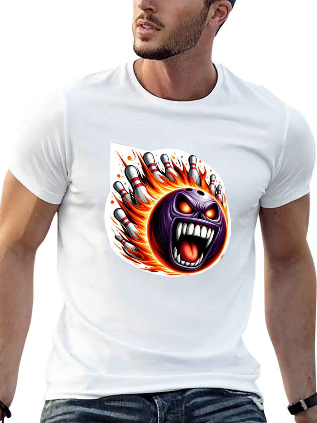 Fiery Bowling Strike T-Shirt