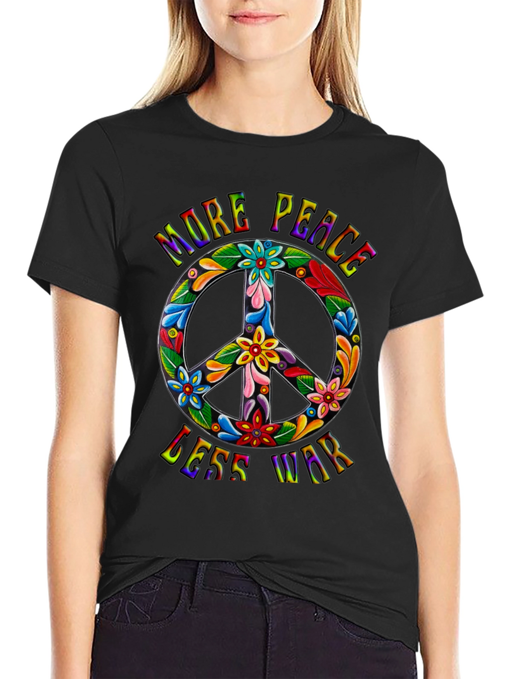 More Peace Less War Graphic T-Shirt
