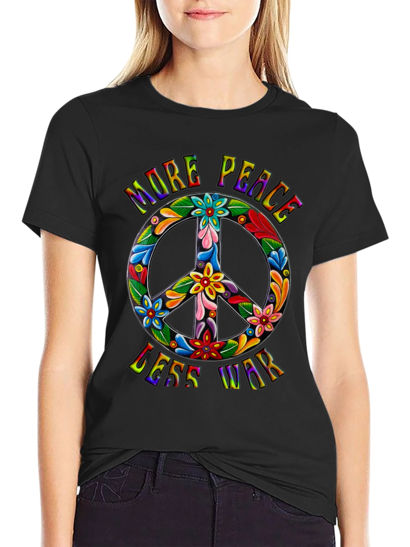 More Peace Less War Graphic T-Shirt