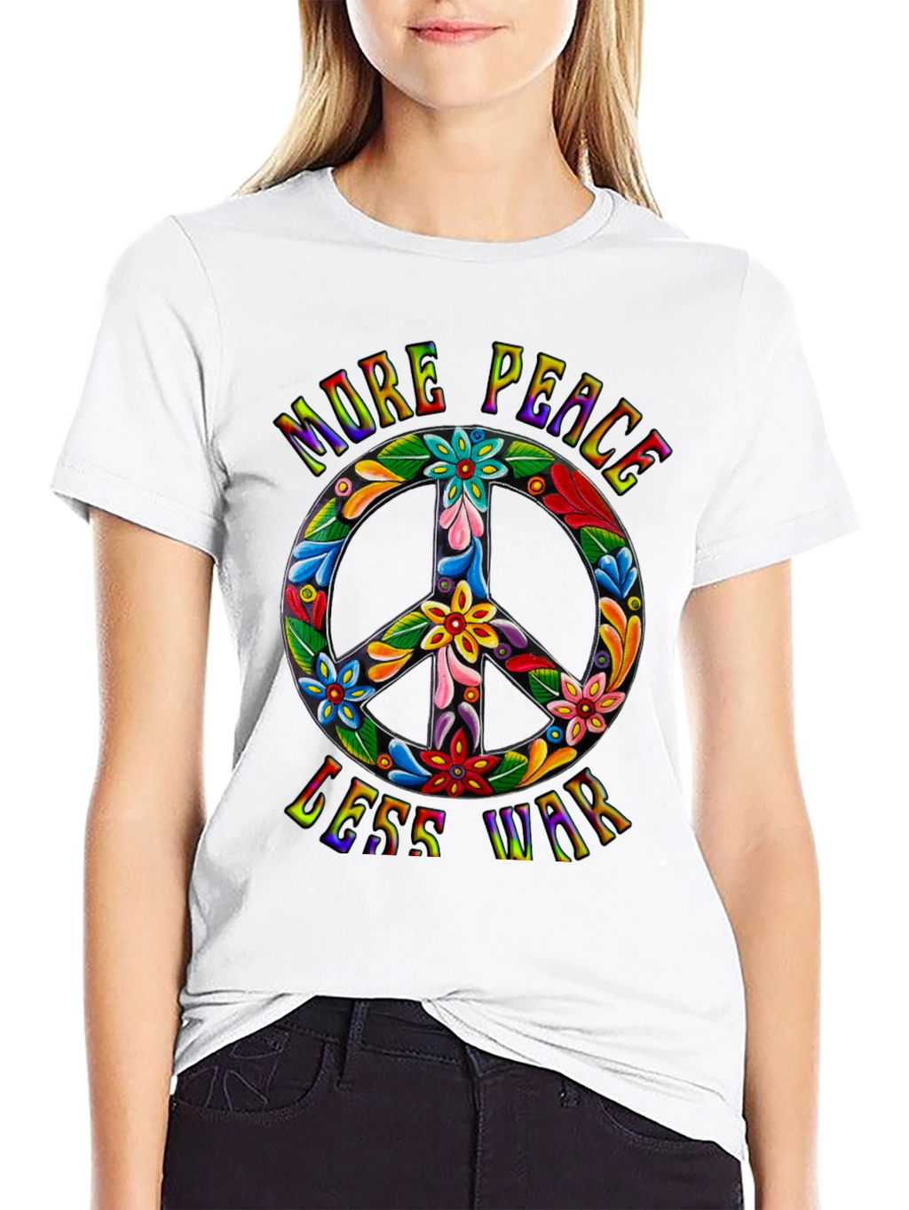 More Peace Less War Graphic T-Shirt