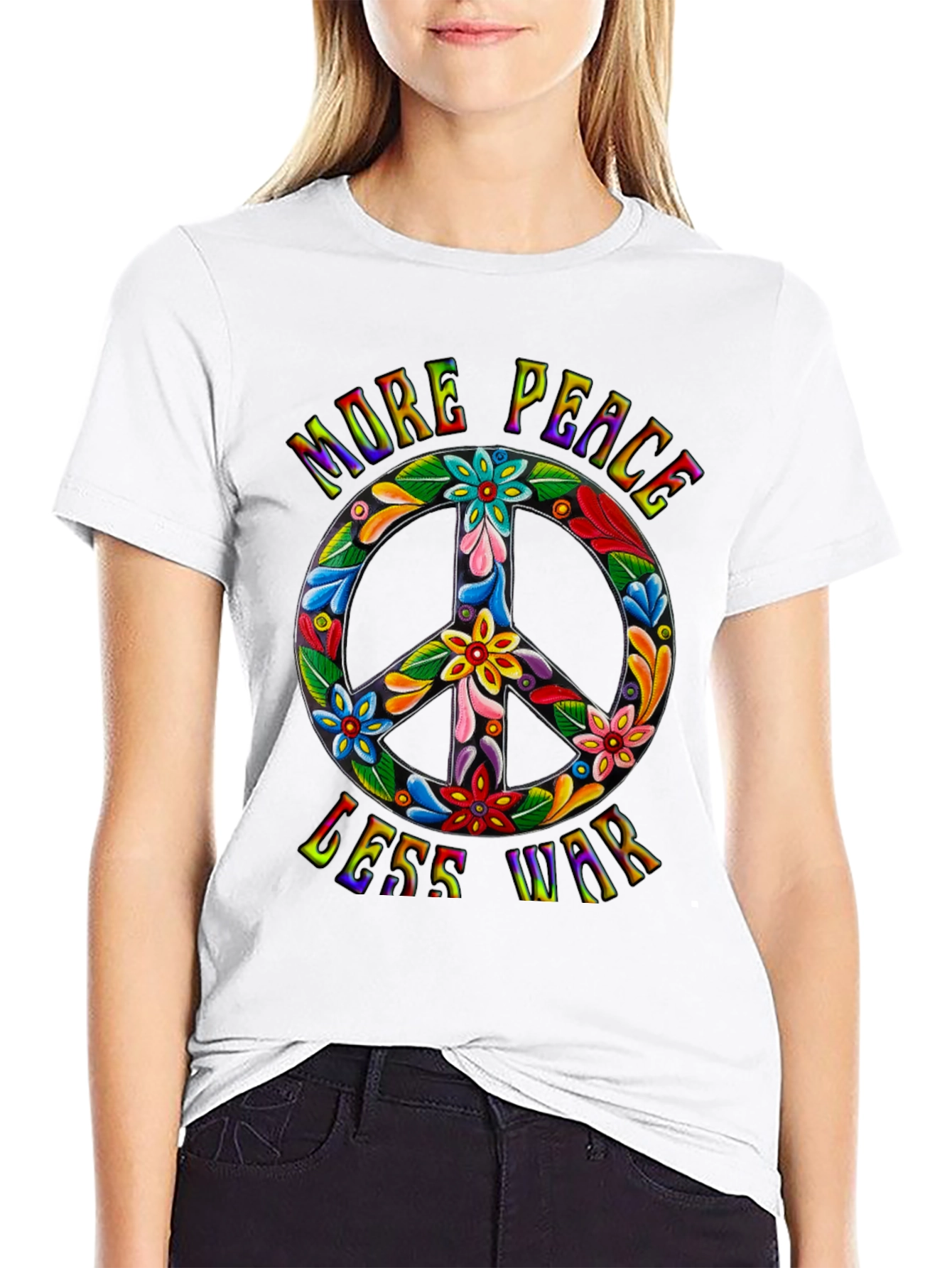 More Peace Less War Graphic T-Shirt