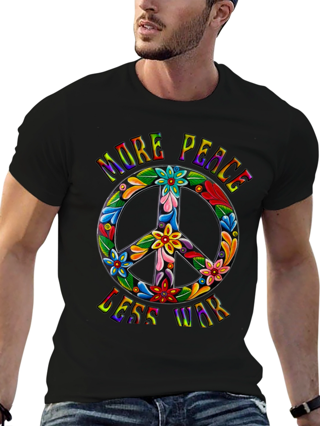 More Peace Less War Graphic T-Shirt