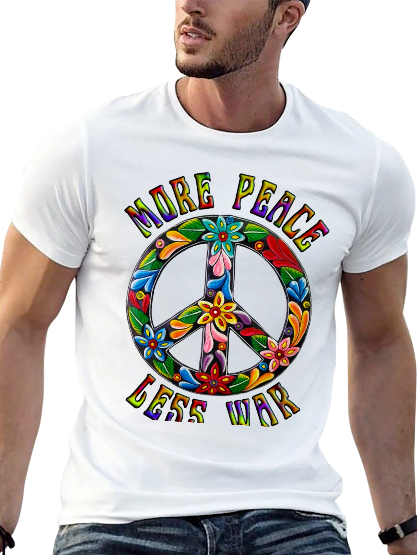 More Peace Less War Graphic T-Shirt