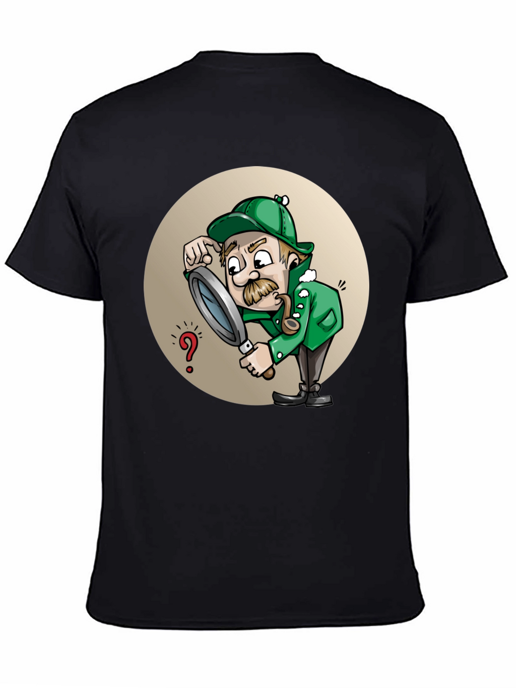 Cartoon Detective T-Shirt - Whimsical Sleuth Design