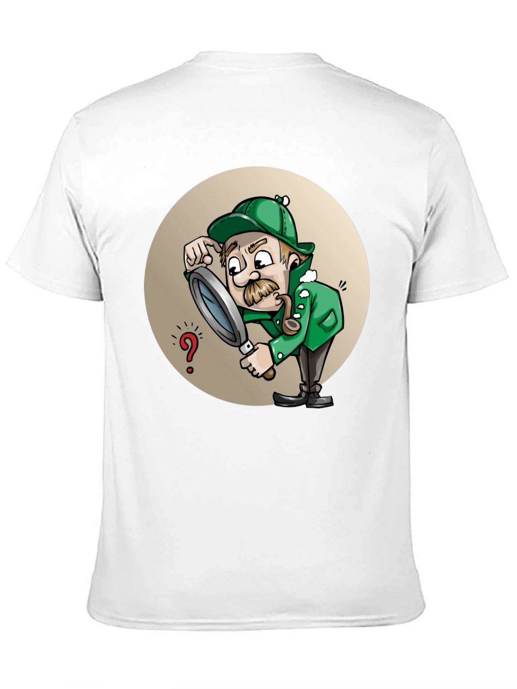 Cartoon Detective T-Shirt - Whimsical Sleuth Design