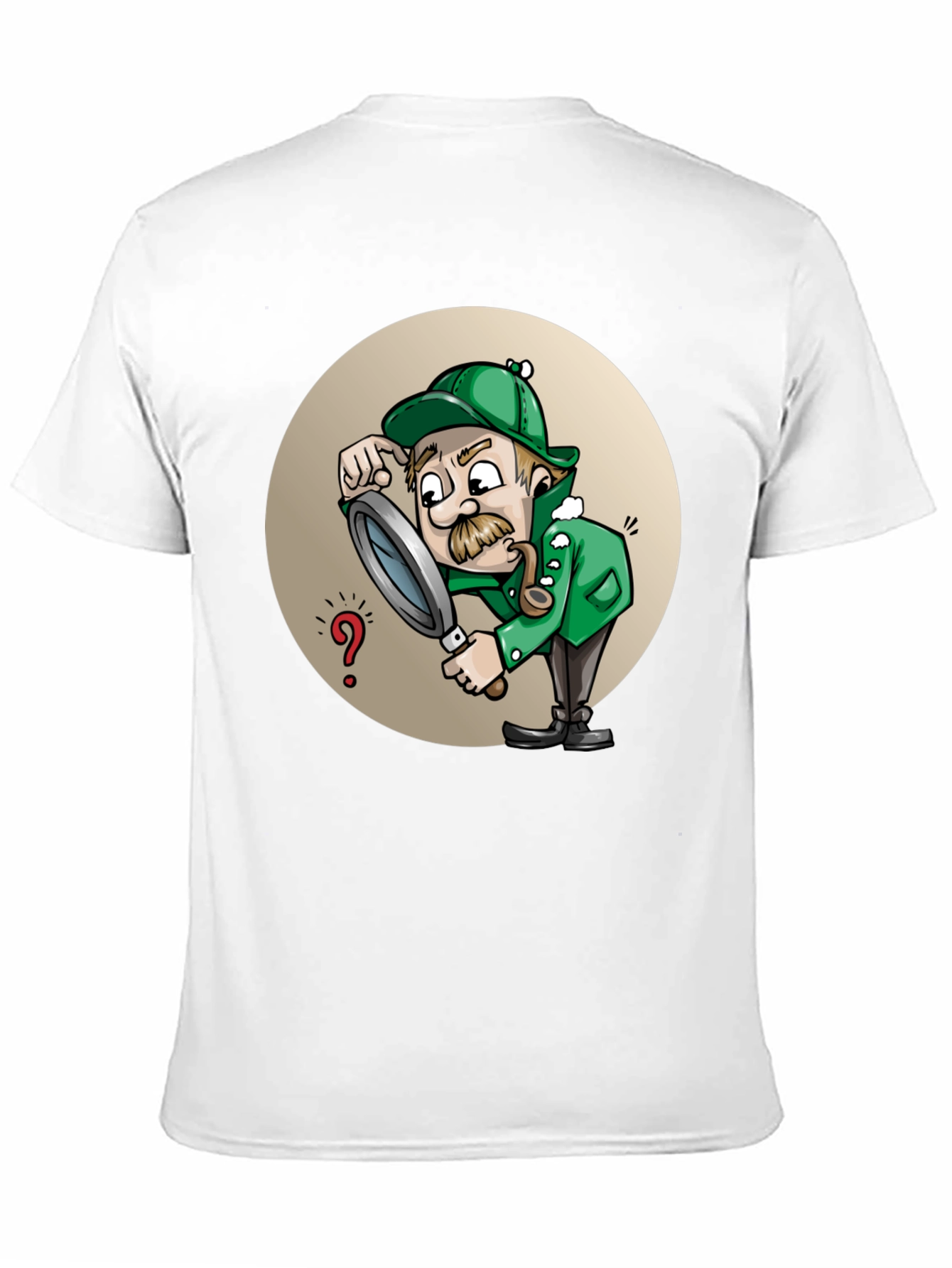 Cartoon Detective T-Shirt - Whimsical Sleuth Design