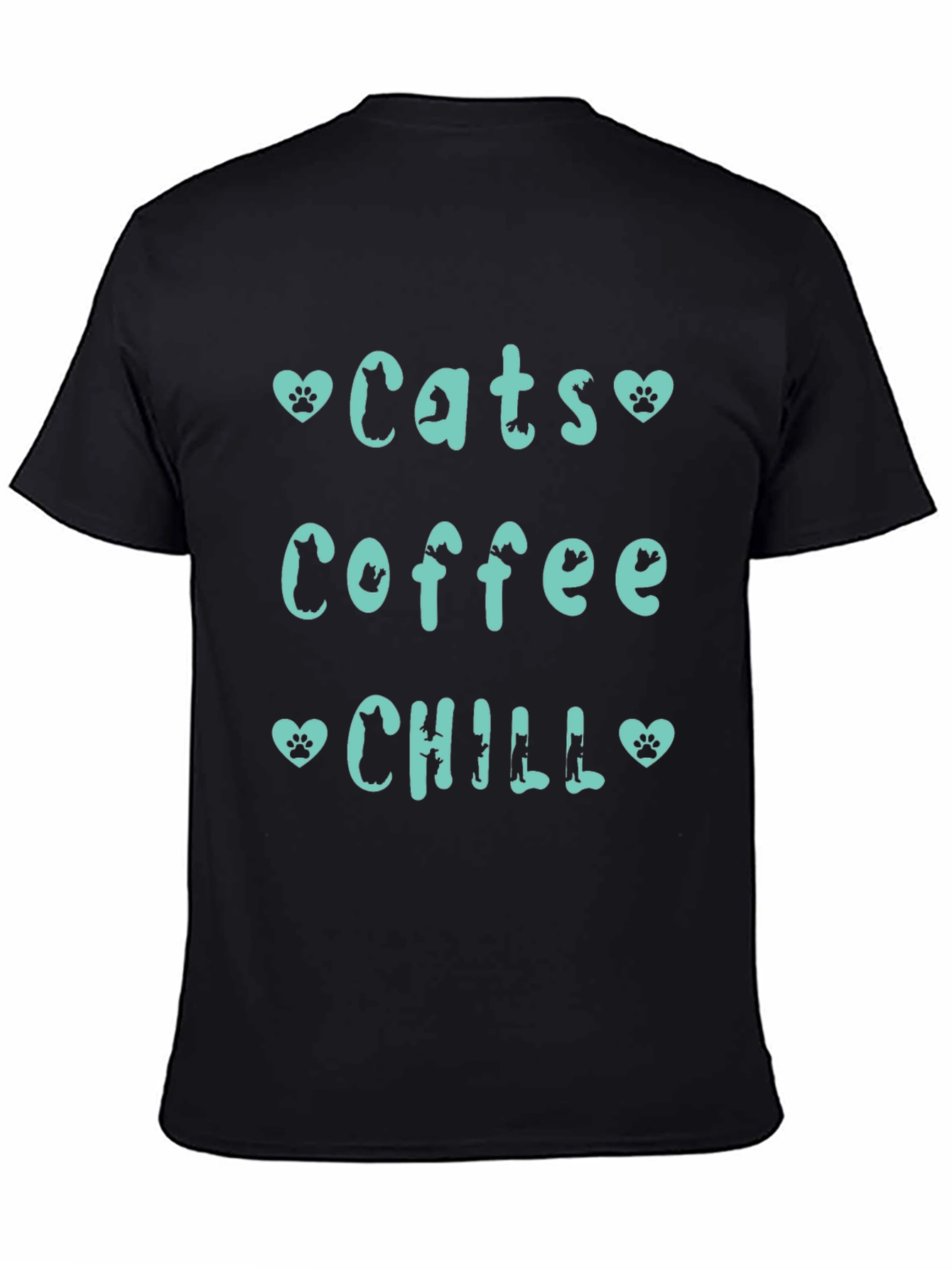 Cats Coffee Chill Tee - Relaxed Graphic T-Shirt