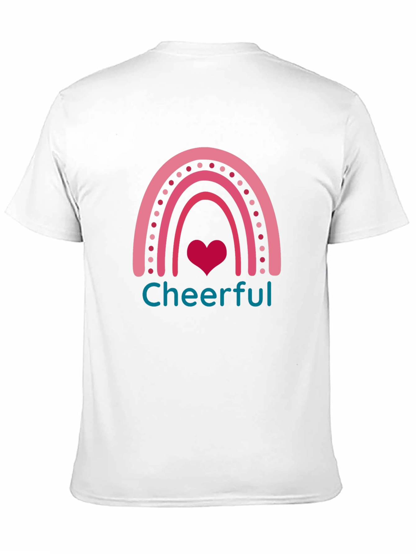 Cheerful Rainbow Heart Graphic T-Shirt