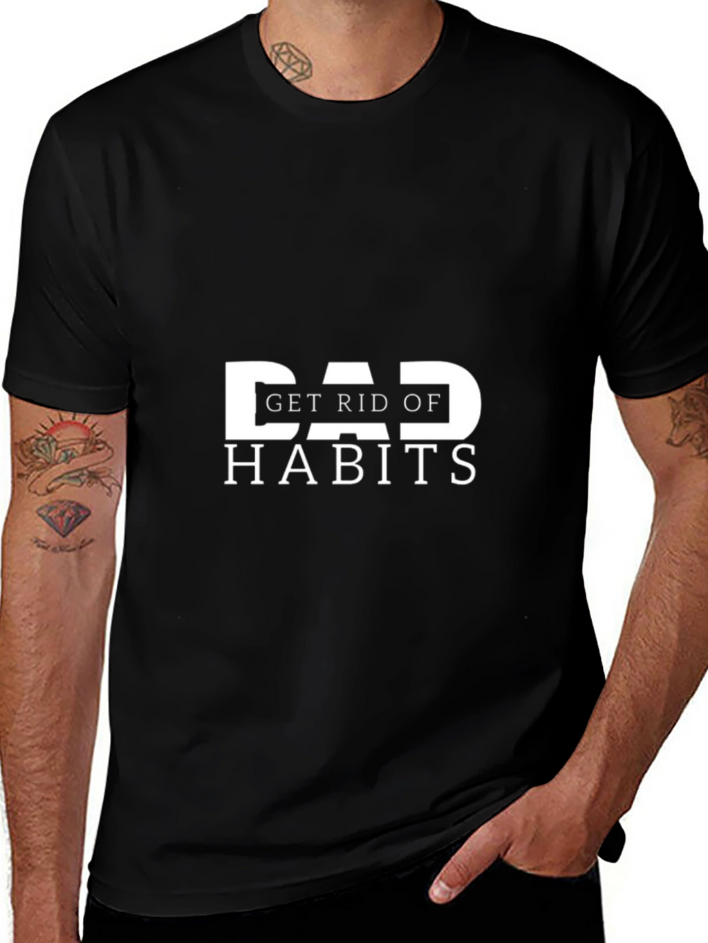 Dad Habits Graphic T-Shirt - Black