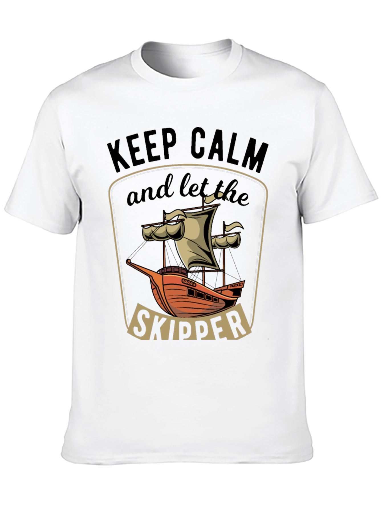 Keep Calm Skipper T-Shirt - Nautical Design
