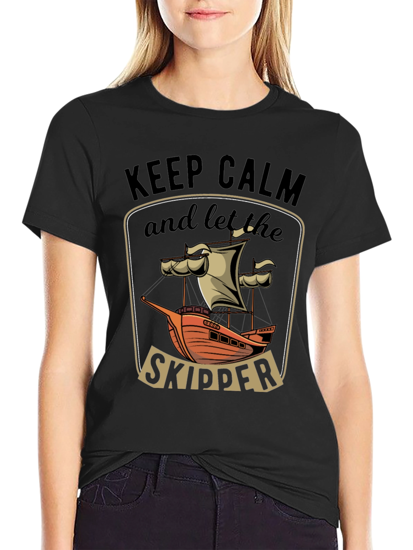 Keep Calm Skipper T-Shirt - Nautical Design