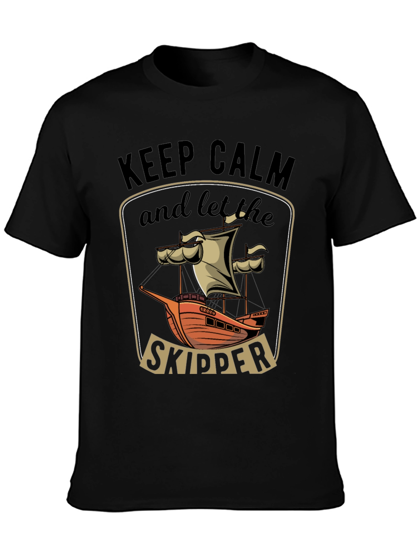 Keep Calm Skipper T-Shirt - Nautical Design