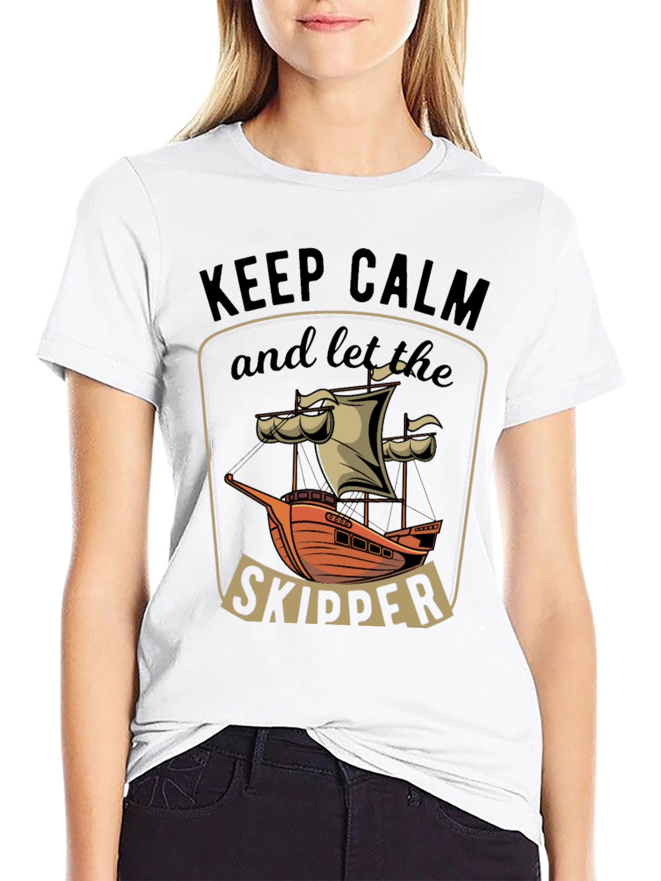 Keep Calm Skipper T-Shirt - Nautical Design