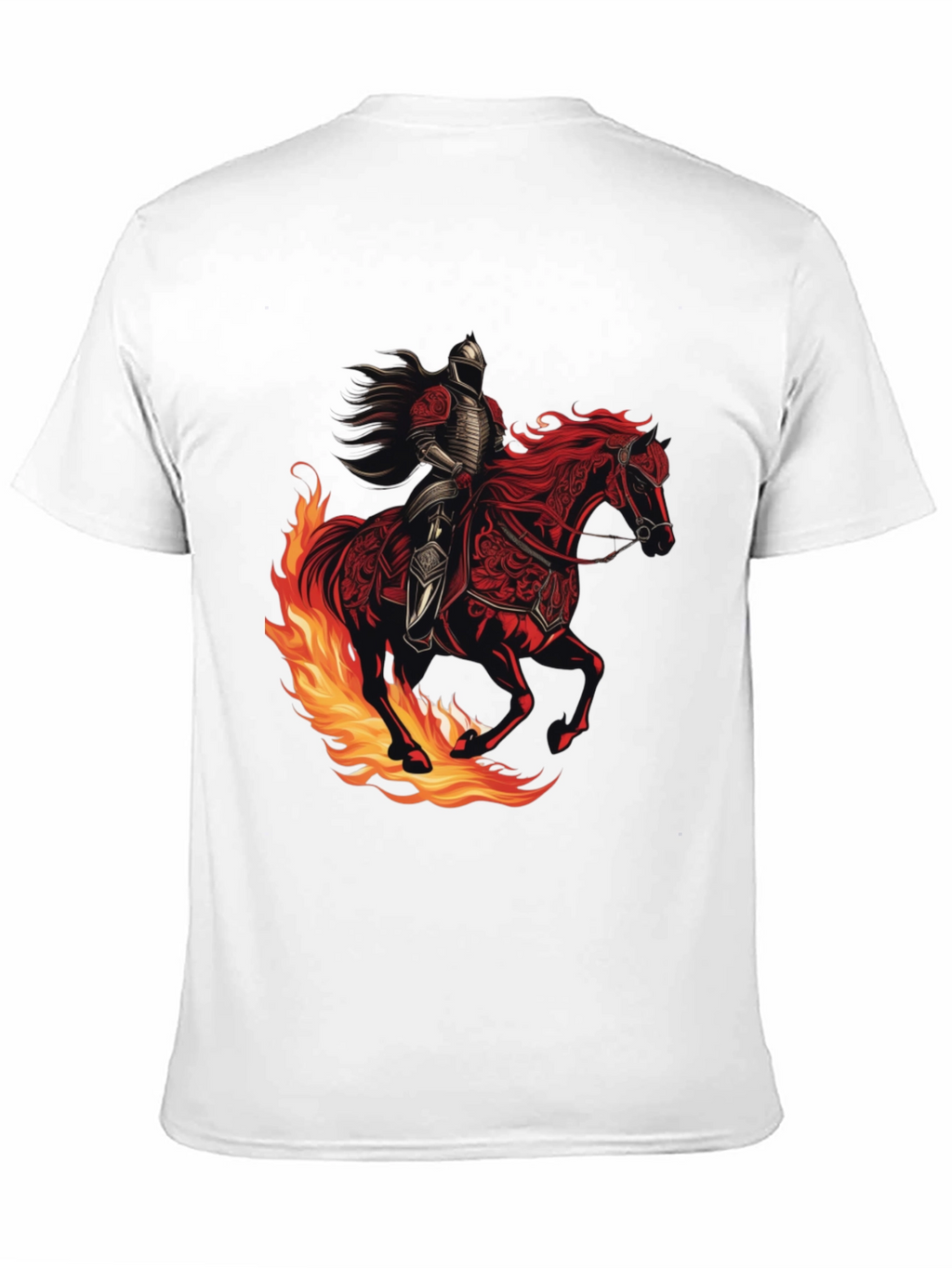 Fiery Knight Graphic Tee - Black