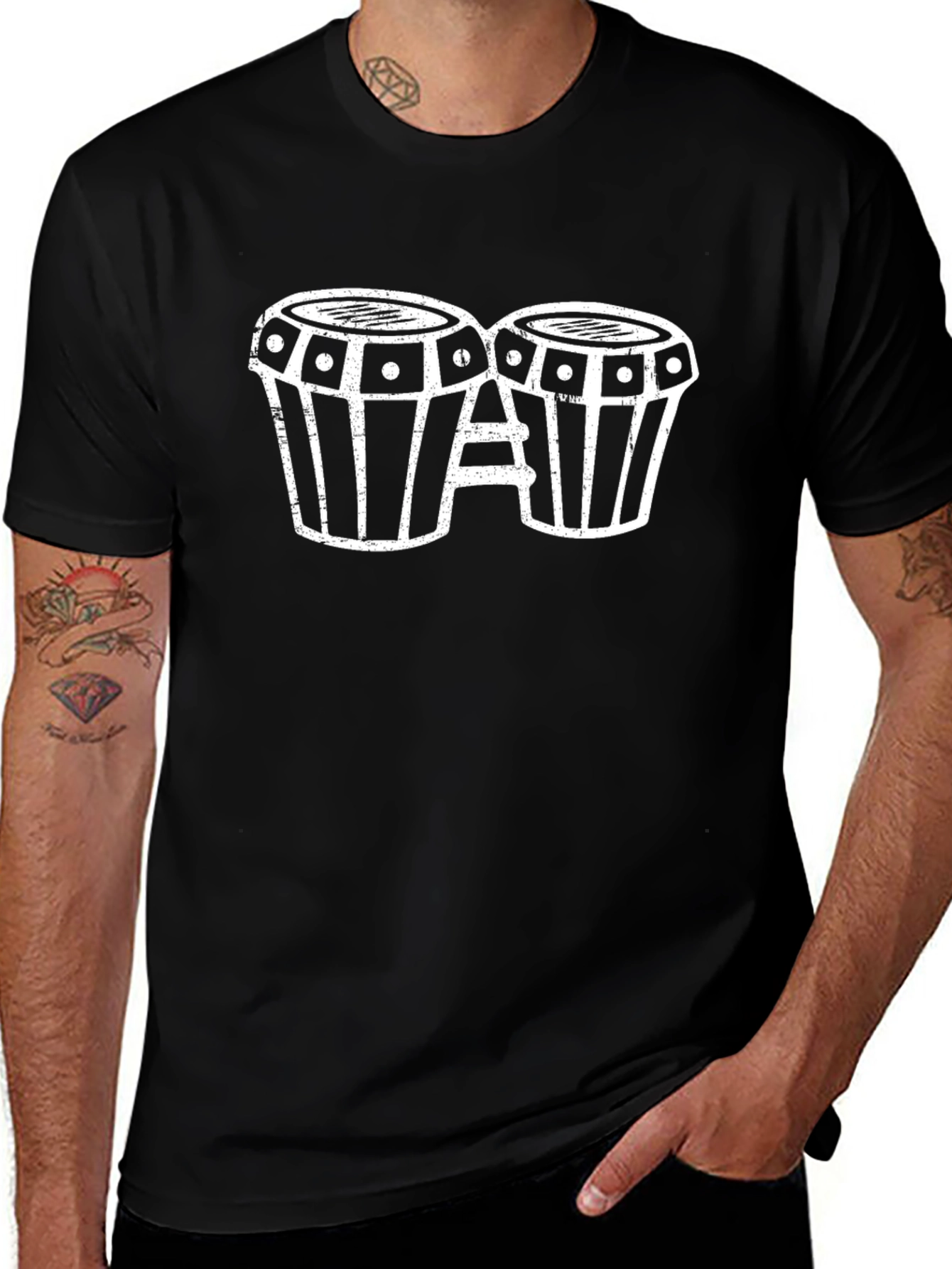 Bongo Drum Graphic Tee - Music Lover Shirt